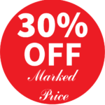 30% Off Marked Price Stickers