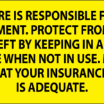 Hirer is Responsible Labels