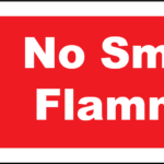 No Smoking Flammable Labels (150x43mm)