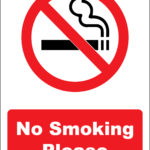 No Smoking Please Stickers 75x100mm
