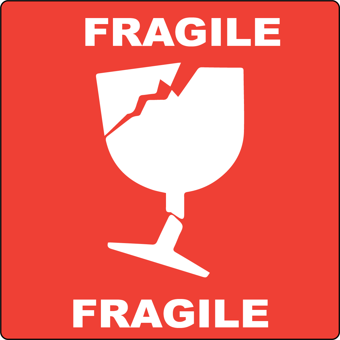 Fragile Labels 100x100mm – PrintShop That You Trust