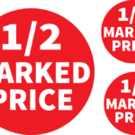 Half Price Stickers 50 & 24mm