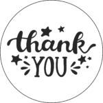 Thank You Stars Stickers 40mm