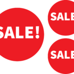 Sale Stickers 50 & 24mm