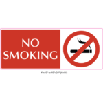 Waterproof Sticker No Smoking Signs Labels- NSS 029