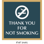 Waterproof Sticker No Smoking Signs Labels- NSS 040