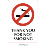 Waterproof Sticker No Smoking Signs Labels- NSS 045