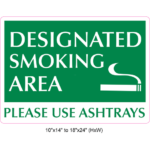 Waterproof Sticker No Smoking Signs Labels- NSS 062