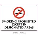 Waterproof Sticker No Smoking Signs Labels- NSS 089