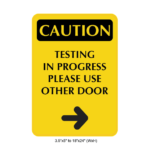 Waterproof Sticker Pacific Door Signs Labels- PDS 010