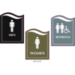 Waterproof Sticker Toilet Signs Labels- Fancy Gender Sticker (3 in 1) - 006
